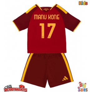 AS Roma Manu Kone #17 Replica Home Stadium Kit for Kids 2026-27 Short Sleeve (+ pants)